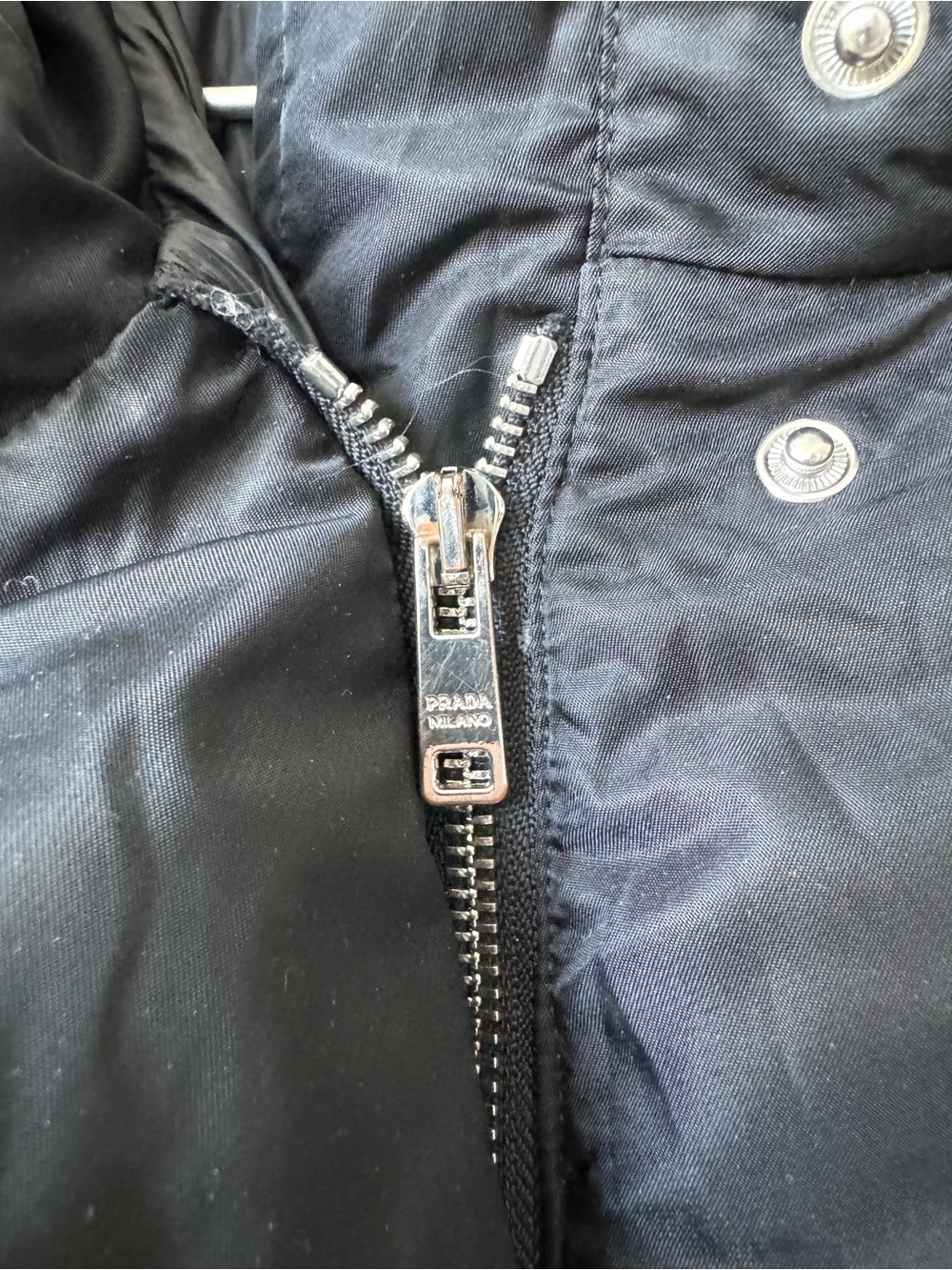 Prada Re-Nylon Goose Down Hooded Parka with Iconic Triangle Chest Pocket Size 38 - Picture 10 of 15